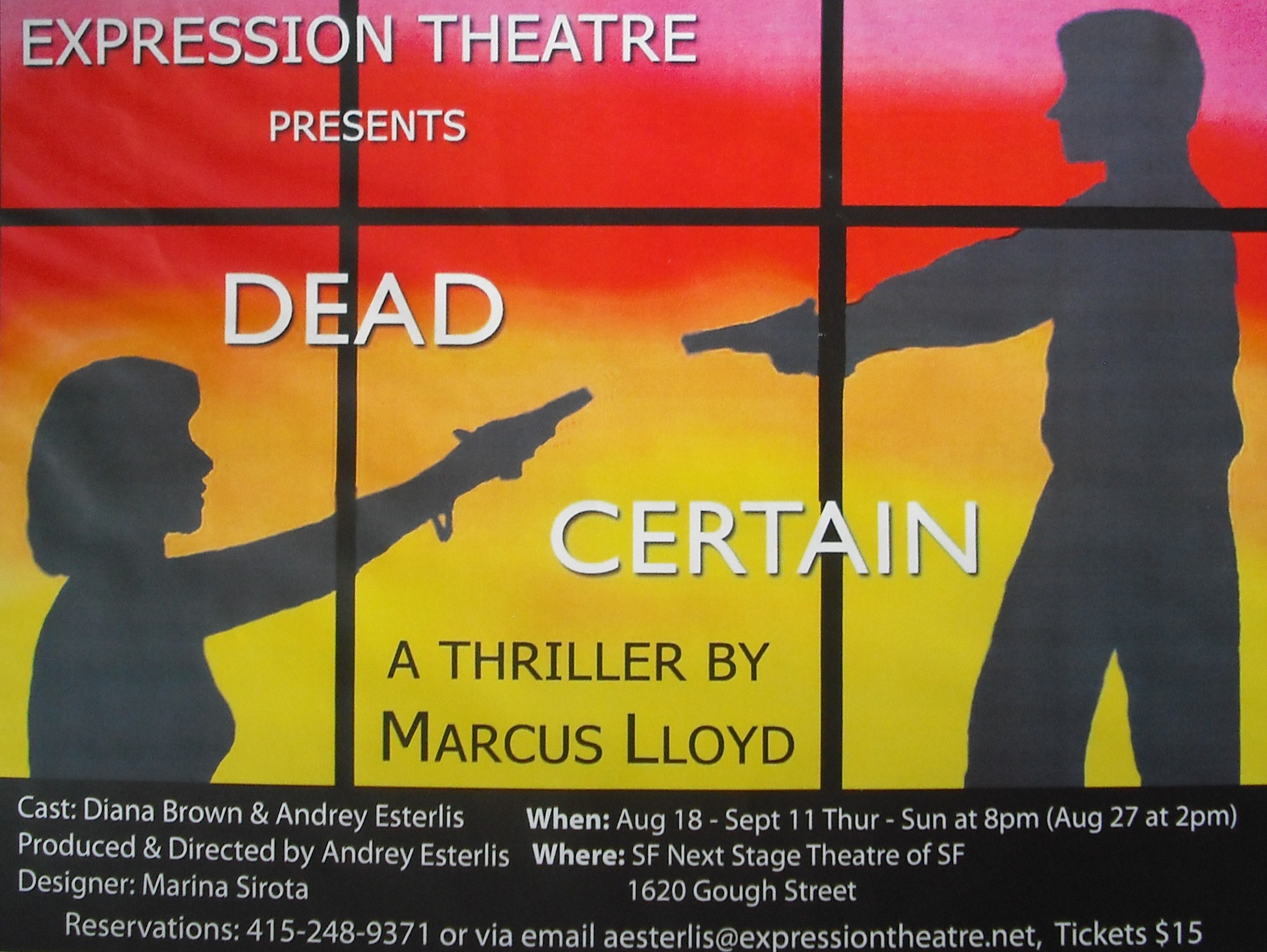 Expression Productions Dead Certain poster